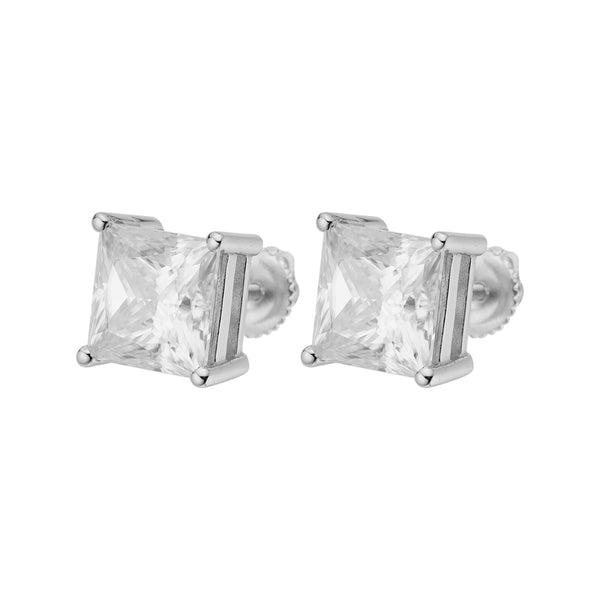 Moissanite Princess Cut Studs Earrings